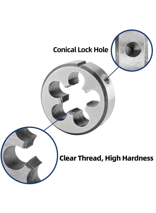 Burkit M8 X 1.25 Tap and Die Set, M8 x 1.25 Machine Thread Tap and Round Die Right Hand - Image 5