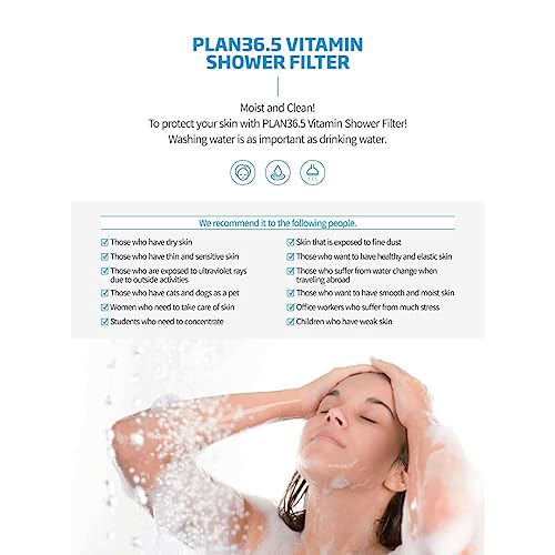 Plan 36.5 Vitamin Shower Filter | Remove Chlorine | For healthy skin | Softens & purifies water| Prevents hair loss| Helps relieve stress | Spa like experience| Bathroom Shower (Lemon Flavor) - Image 3