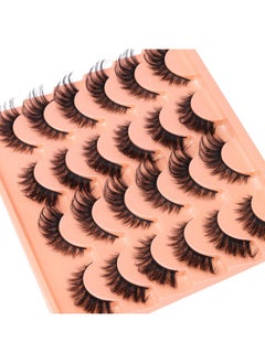Zegaine Lashes Fluffy False Eyelashes Cat Eye Faux Mink Lashes Natural Look Long Wispy Fake Lashes Fluffy Fox Eyelashes Extensions 12 Pairs Volume Dramatic Lashes Strips 8-18Mm By Zegaine  - Image 5