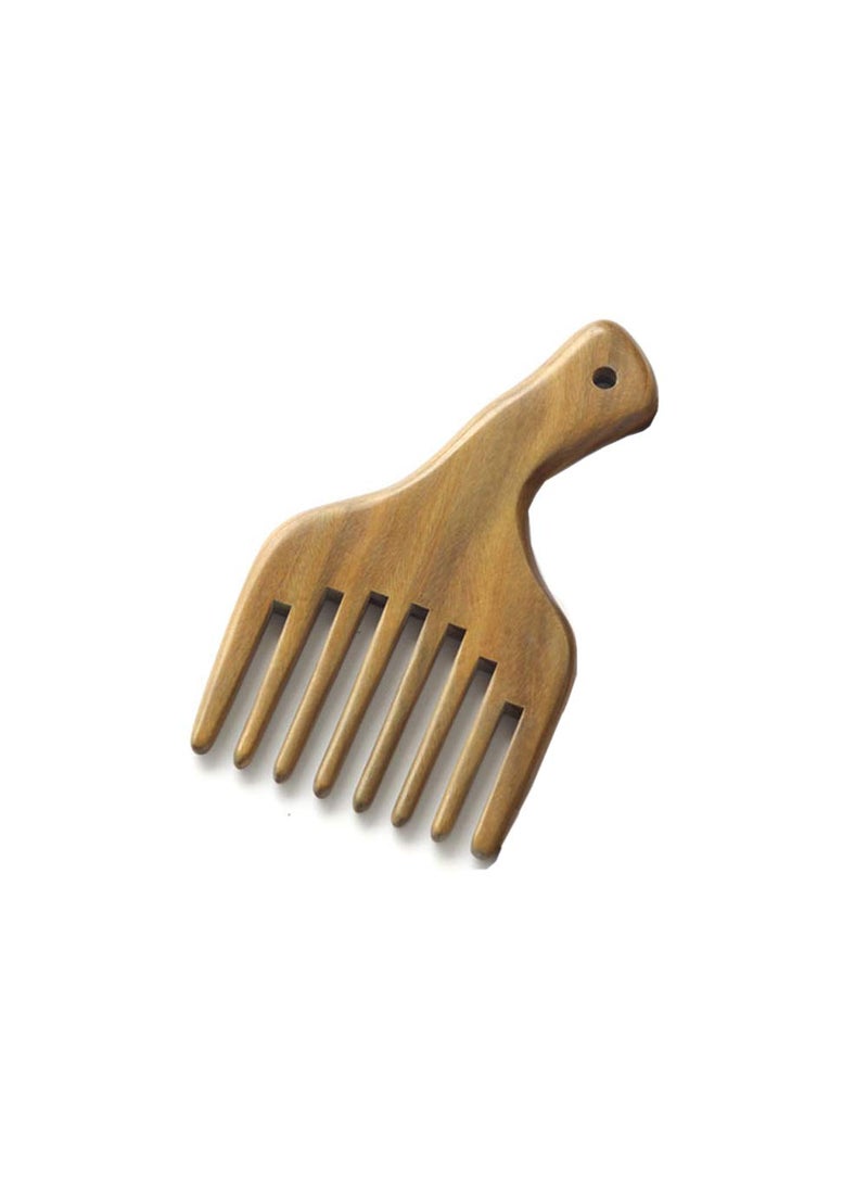 lasenersm 1 Pack Sandalwood Hair Pick Wide Tooth Hair Comb Hair Beard Pick Comb Wooden Hair Comb Afro Pick Lift Comb 