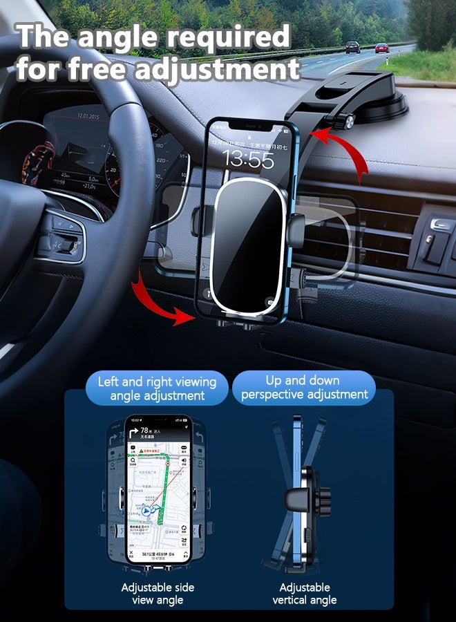 CAYGA Car Phone Holder, Mobile Holder For Car Long Arm Phone Holder Car for Dashboard Windshield Air Vent【Multi-Angle Adjustment Arm】Car Mobile Holder Compatible with most Smartphones,Dash Phone Holder Mount, Car Cell Phone Holder - Image 2