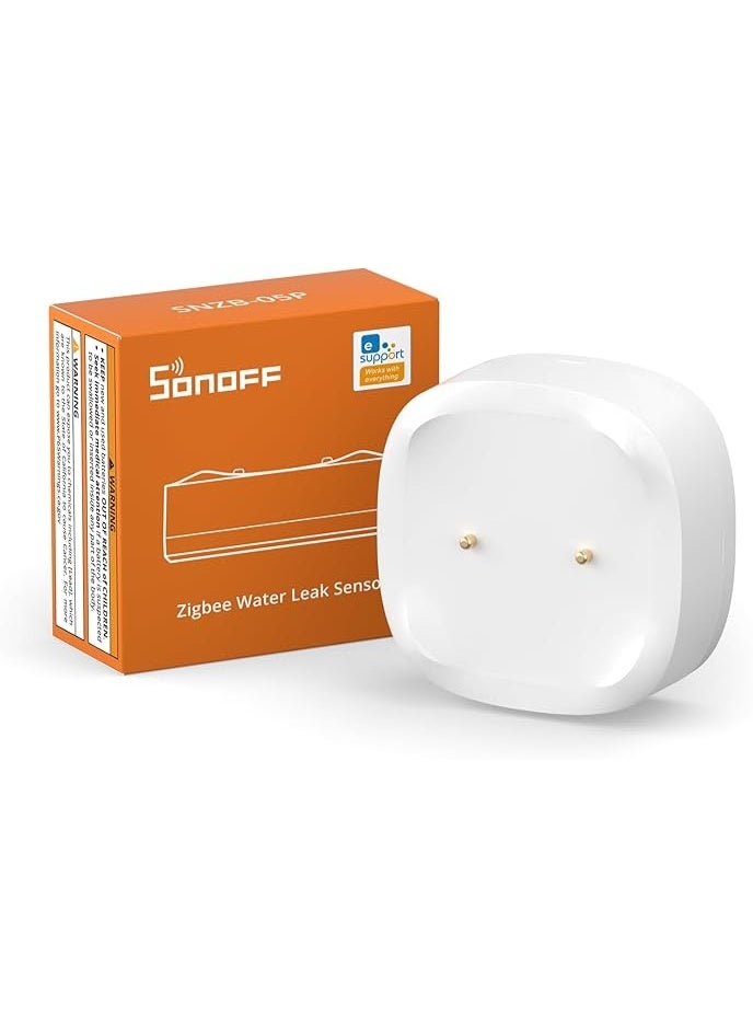 SONOFF SNZB-05P Zigbee Water Leak Sensor without Detection Cable, Wireless Mini Flood Detector for Alarm System and Smart Home Automation, Water Sensor Alarm for Kitchen Bathroom Basement - Image 1
