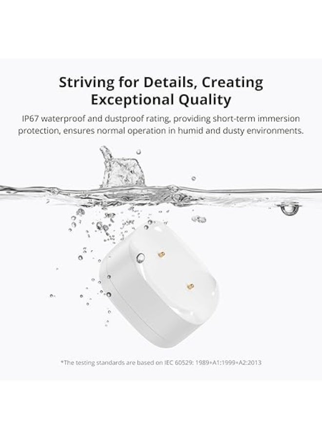 SONOFF SNZB-05P Zigbee Water Leak Sensor without Detection Cable, Wireless Mini Flood Detector for Alarm System and Smart Home Automation, Water Sensor Alarm for Kitchen Bathroom Basement - Image 4