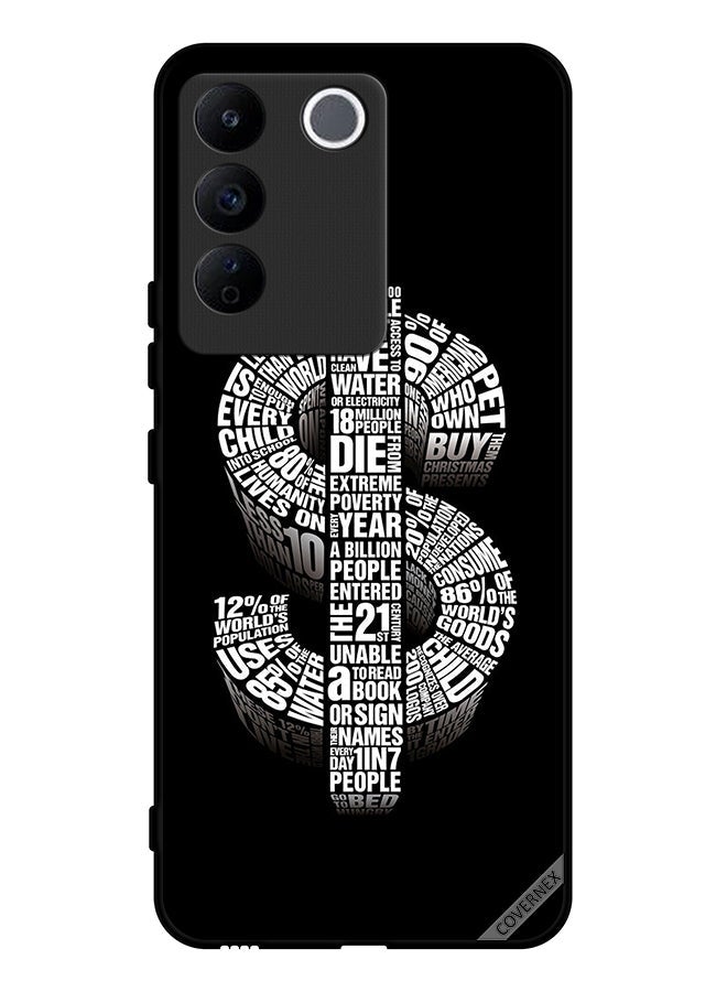 Protective Case Cover For Vivo V27e Calligraphy Dollar