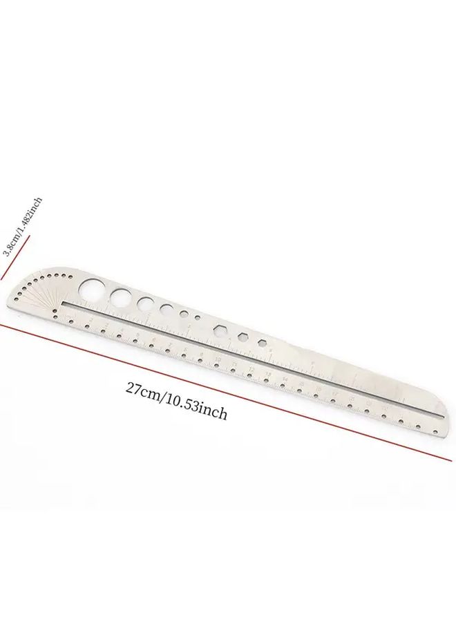 Heavy Duty Stainless Steel Angle Protractor Ruler Precision Measuring Tool 1pc - Image 4