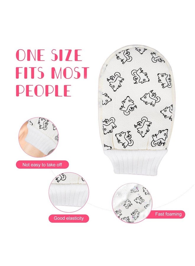 Kuber Industries Pack of 2 Bath Scrubing Glove | Dead Skin Cell Remover | Shower Body Scrubber Glove | Body Spa Massage Sponge Glove | Exfoliating Bath Scrub | Body Mitt Glove | Cream - Image 5