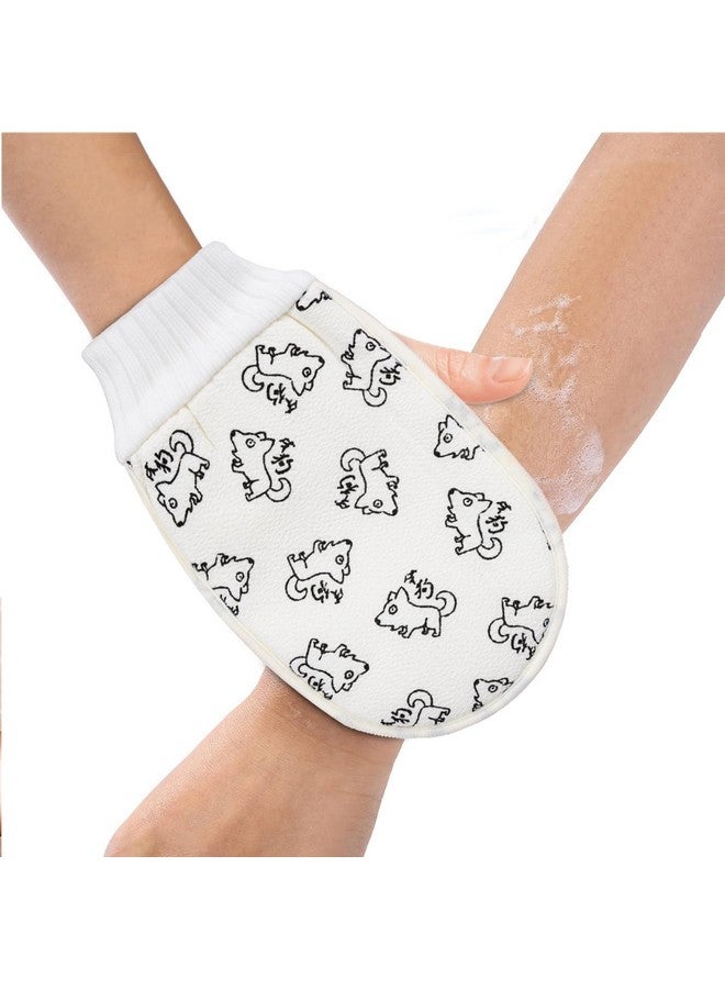 Kuber Industries Pack of 2 Bath Scrubing Glove | Dead Skin Cell Remover | Shower Body Scrubber Glove | Body Spa Massage Sponge Glove | Exfoliating Bath Scrub | Body Mitt Glove | Cream - Image 2