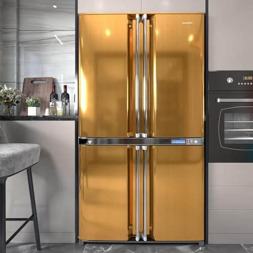 LIVECOOL Peel and Stick Brushed Gold Wallpaper Vinyl Peel and Stick Wallpaper Decorative Gold Brush Wallpaper for Furniture Home DIY Décor Shelf Liner Easy to Clean (24 X 48 Inch, Golden Stainless) - Image 3