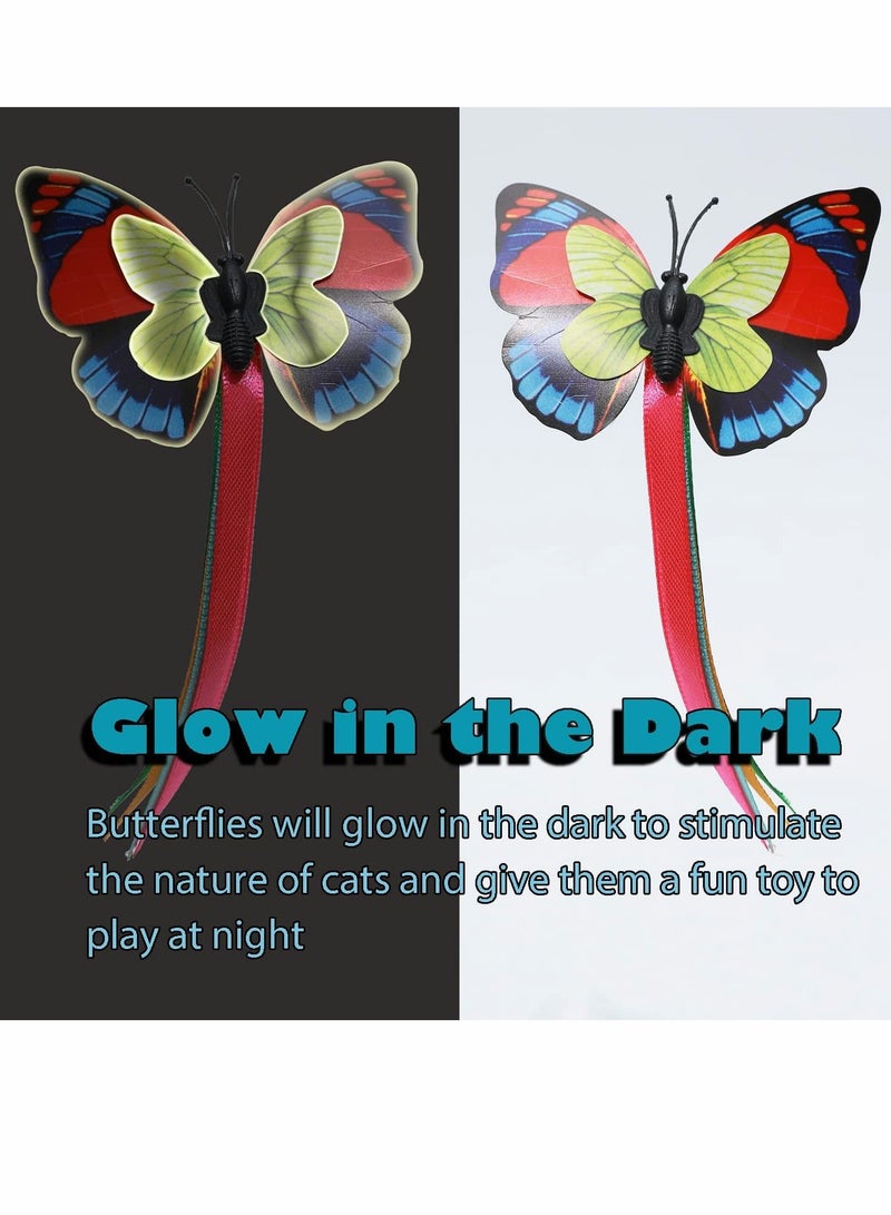 SYOSI Cats Toys, Cat Toys Interactive for Indoor Cats Adult Kitten, Electric Kitten Toys, Automatic Rotating Butterfly Cat Toy for Chasing, Interactive Kitten Toys Gifts - Image 3