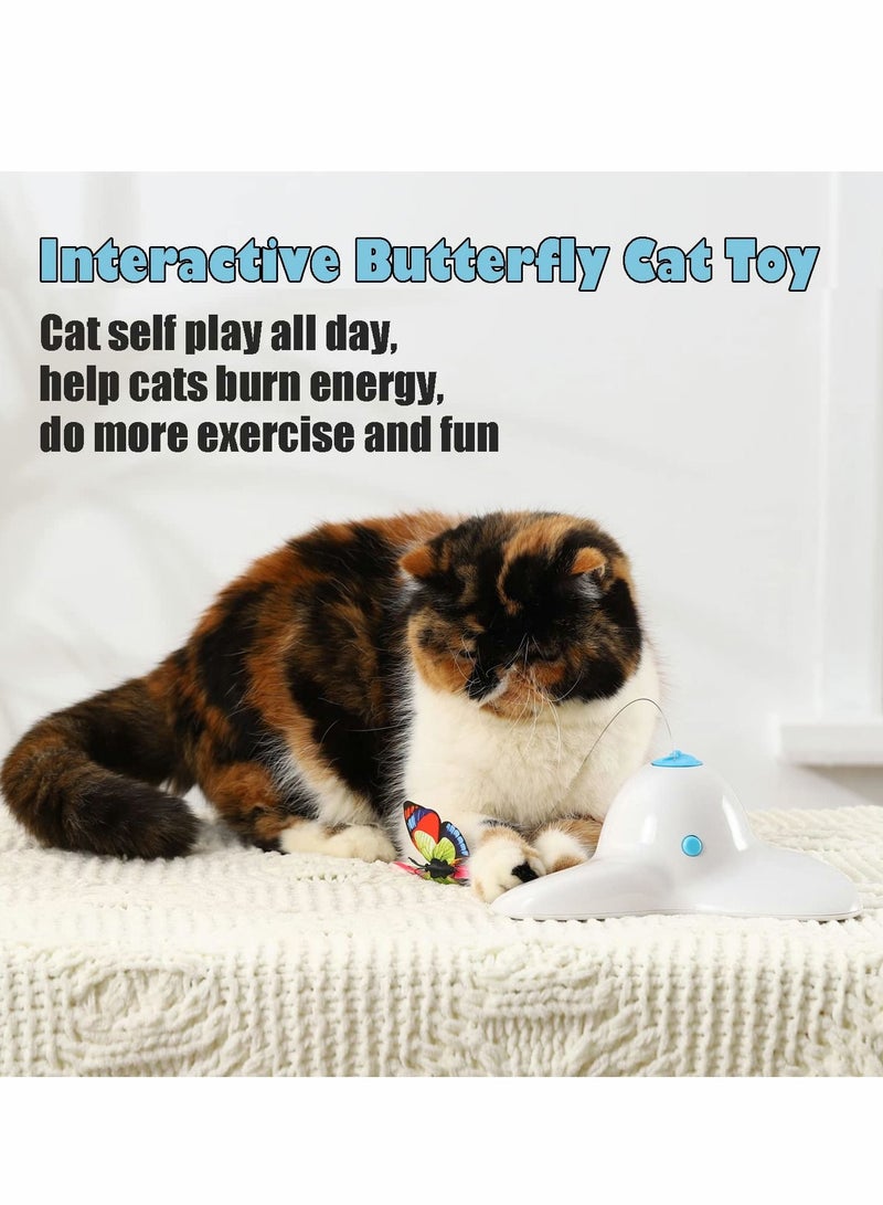 SYOSI Cats Toys, Cat Toys Interactive for Indoor Cats Adult Kitten, Electric Kitten Toys, Automatic Rotating Butterfly Cat Toy for Chasing, Interactive Kitten Toys Gifts - Image 4