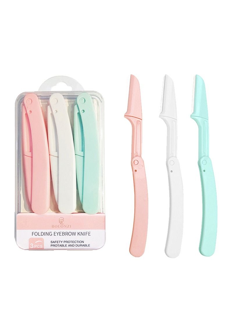 BOLONZI 3 Pcs Face And Eyebrow Hair Removal Safety Razor  - Image 1