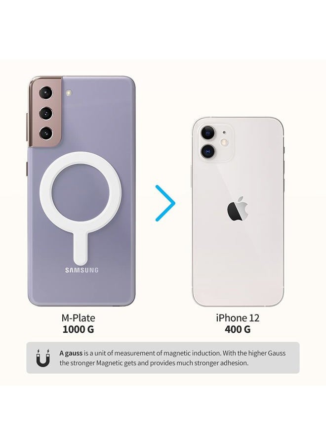 Sinjimoru for MagSafe Sticker, Magnetic Ring for Phone Case, Adaptor for MagSafe Magnet, 1000g Magnet Strength, Wireless Charging, M-Plate Black - Image 3