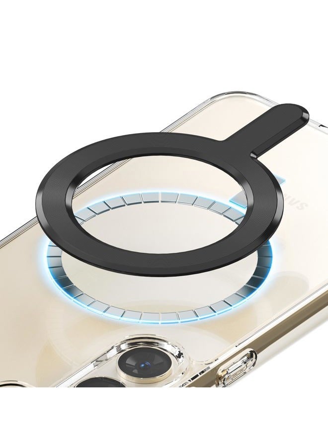 Sinjimoru for MagSafe Sticker, Magnetic Ring for Phone Case, Adaptor for MagSafe Magnet, 1000g Magnet Strength, Wireless Charging, M-Plate Black - Image 1