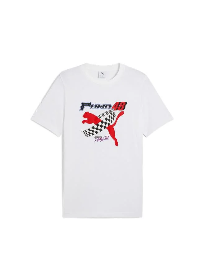 PUMA puma white Logo Graphic Moto T-Shirt for Men | Best Price UAE