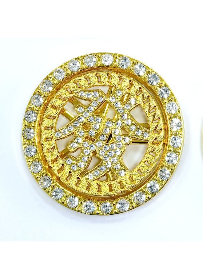 Generic - Shake The Voice DIY Time To Run Mobile Phone Dollar Back Sticker Prosperous Fortune Rotating Mobile Phone Shell Accessories Turn Big Money Gold Coins-Specifications Support Image Upload:Gold 62mm Hair Word - Image 1