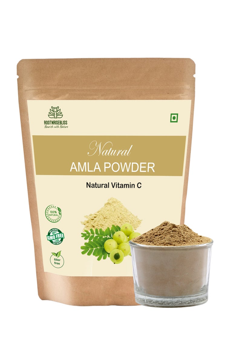 ROOTNRISEBLISS Amla Powder 498g, Indian Gooseberry Powder – Pure & Natural Superfood, Supports Hair Growth, Glowing Skin, Immunity, Digestion & Weight Management, Rich in Vitamin C, No Additives - Image 1