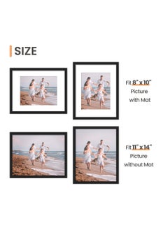 MIXDE 11x14  Picture Frame Set of 5, Display Pictures 11x14 Without Mat, Wall Gallery Photo Frames  - Image 2