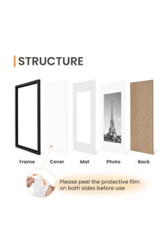 MIXDE 11x14  Picture Frame Set of 5, Display Pictures 11x14 Without Mat, Wall Gallery Photo Frames  - Image 3