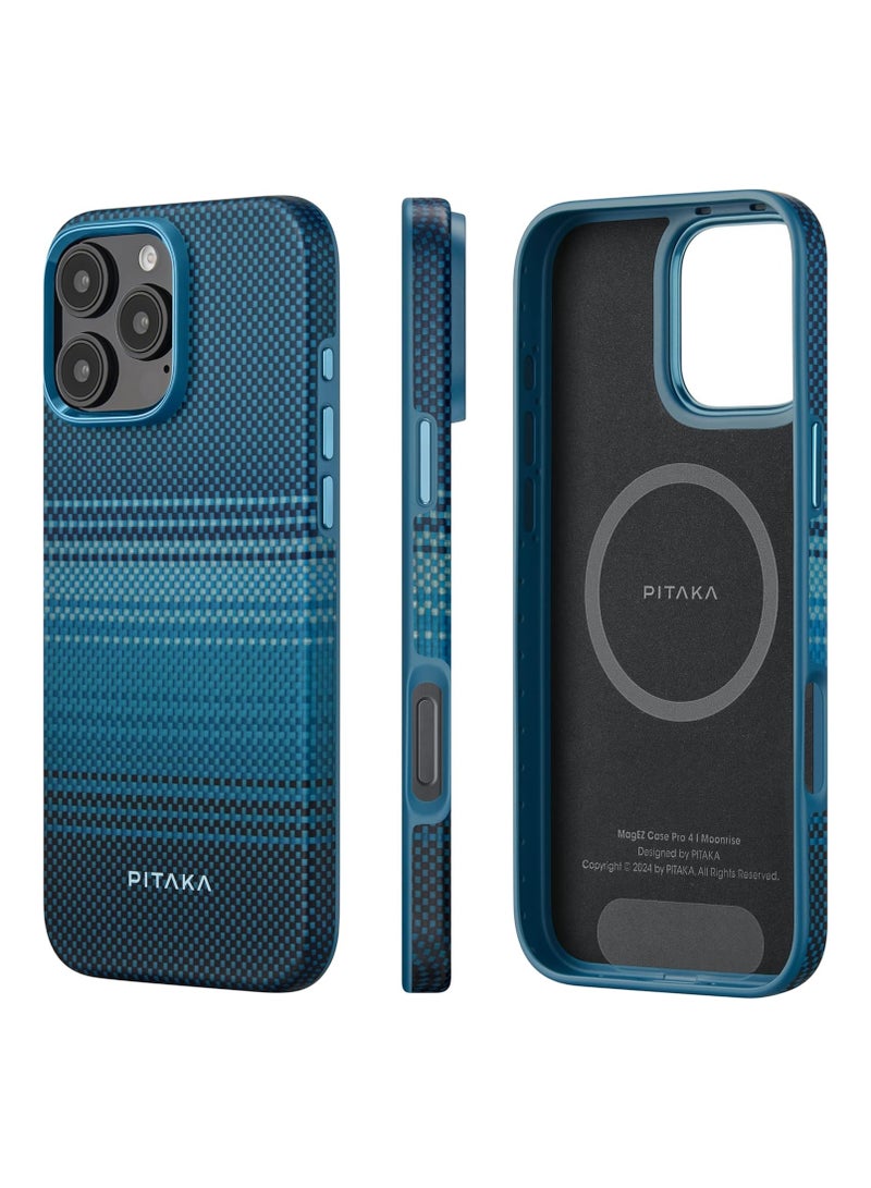 PITAKA pitaka for iPhone 16 Pro Max Case Compatible with MagSafe, Shockproof Case iPhone 16 Pro Max, 1500D Aramid Fiber and TPU Combined Grade Protective Case - Moonrise  - Image 1