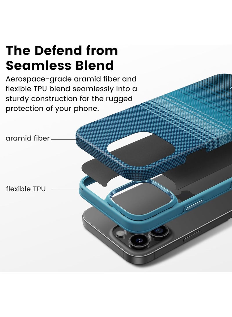 PITAKA pitaka for iPhone 16 Pro Max Case Compatible with MagSafe, Shockproof Case iPhone 16 Pro Max, 1500D Aramid Fiber and TPU Combined Grade Protective Case - Moonrise  - Image 3