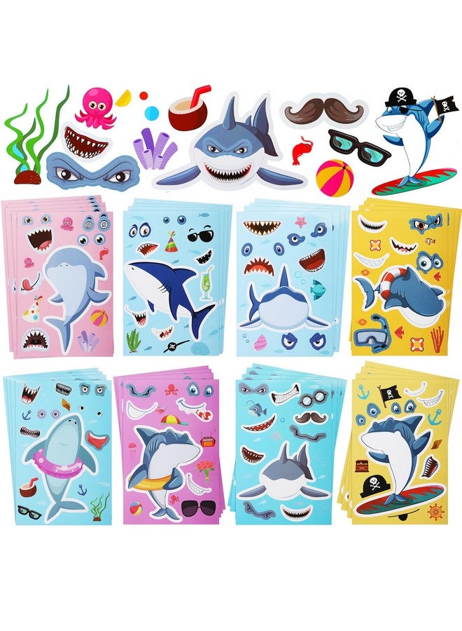 كليڤر بلاي ملصق سمكة قرش من Cleverplay، ٢٤ ورقة، هدايا حفلات أسماك قرش، ديكورات أعياد ميلاد - Image 1
