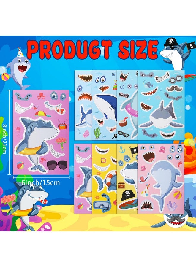 كليڤر بلاي ملصق سمكة قرش من Cleverplay، ٢٤ ورقة، هدايا حفلات أسماك قرش، ديكورات أعياد ميلاد - Image 3