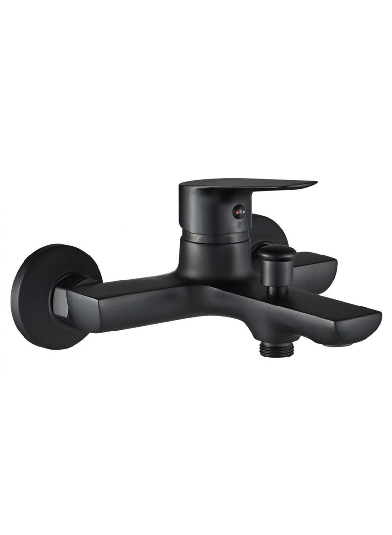 DANUBE HOME Milano Plus Bayz Plus Bath Shower Mixer Durable Brass Construction & Matte Black Finish for Modern Stylish Bathrooms - Image 1