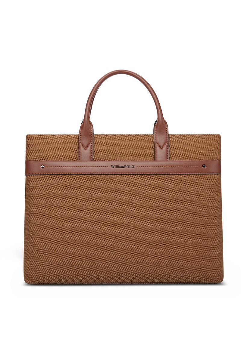 William Polo briefcase men's lightweight business handbag men's bag 2025 new horizontal high-end commuting bag - Image 1