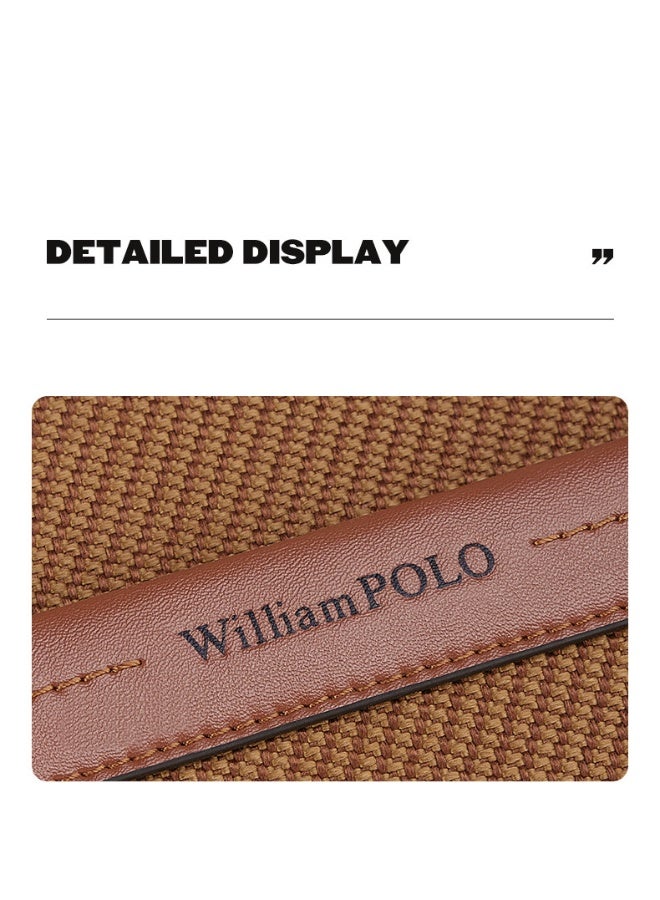 William Polo briefcase men's lightweight business handbag men's bag 2025 new horizontal high-end commuting bag - Image 4