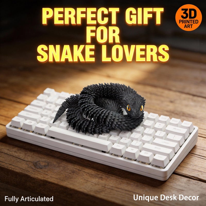 UXBSTM 24in 3D Printed Snake Toys, Flexible 3D Printed Animal, Fidget ADHD Snake Toys, Perfect Desk Pet for Animal Collectors, Easter Basket Essentials, Easter Basket Stuffers - Image 4