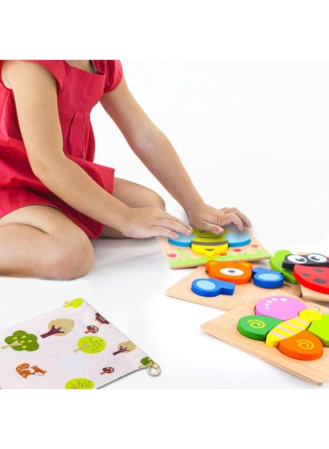 SKYFIELD Wooden Animal Puzzles for Toddlers 1 2 3 Years Old, Boys & Girls Educational Toys Gift with 4 Animal Patterns, Bright Vibrant Color Shapes, Customize Gift Box Ready - Image 3