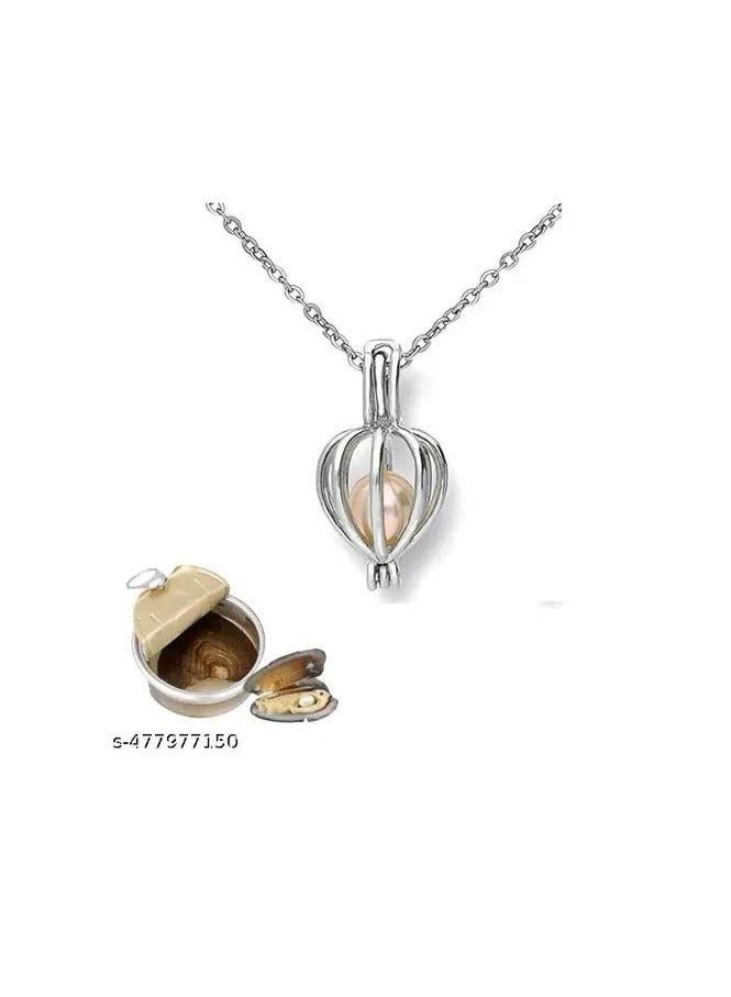 maya accessories Pearl Kit, Pearl Kit Box Pearl in Oyster, DIY Creative Necklace Jewelry Gift Set, Fashion Creations Kit with Pendant Necklace Durable for Women Girls, bamboo  - Image 1
