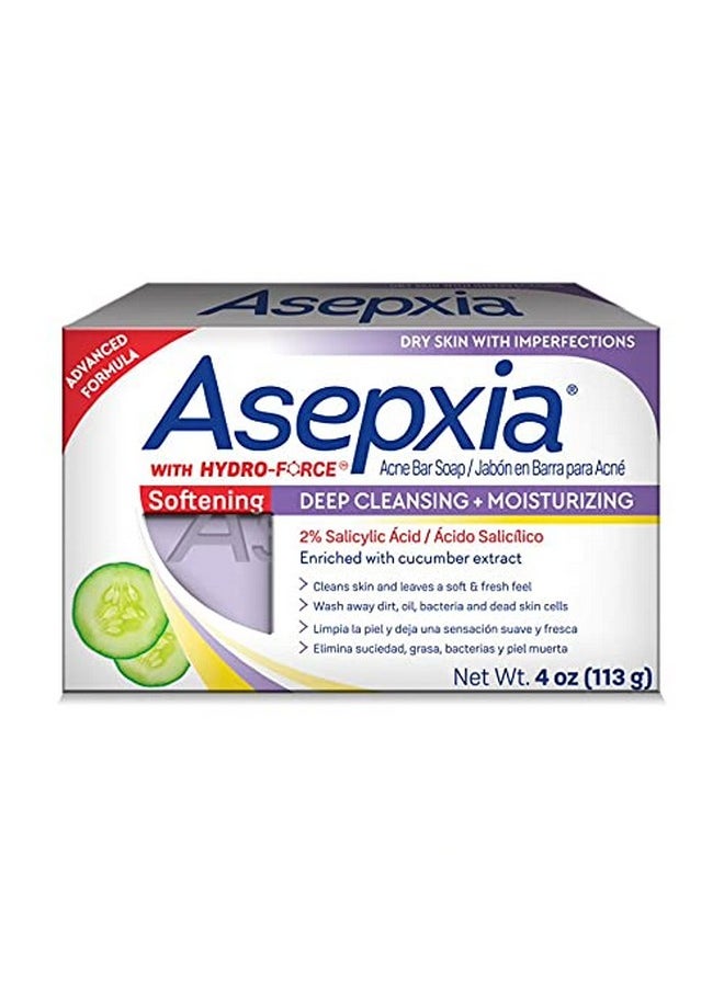 Asepxia - • Softening Acne Bar Soap With Cucumbers & 2% Salicylic Acid • 4 Oz - Image 1