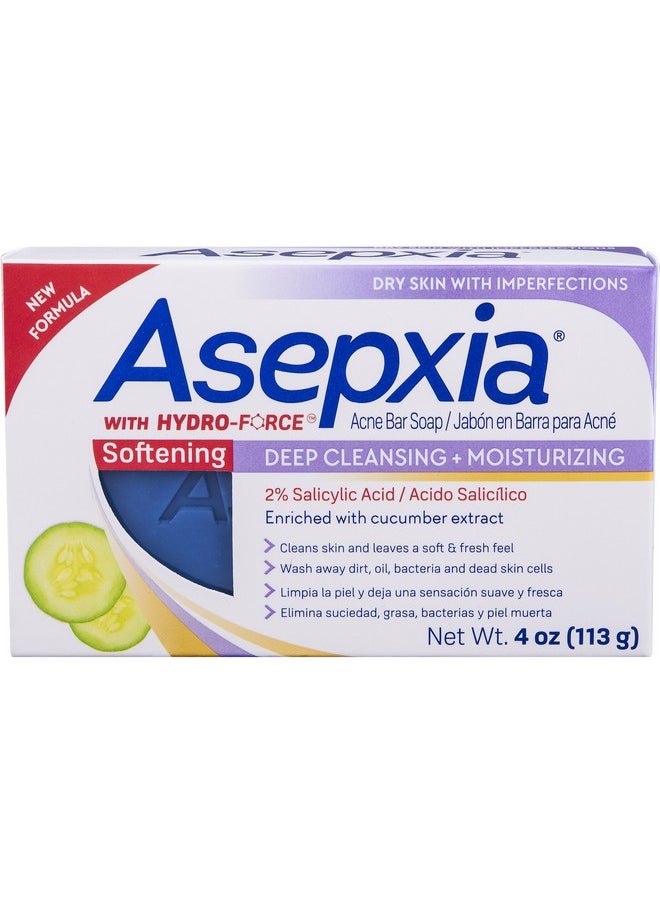 Asepxia - • Softening Acne Bar Soap With Cucumbers & 2% Salicylic Acid • 4 Oz - Image 1