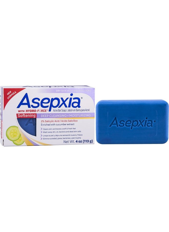 Asepxia - • Softening Acne Bar Soap With Cucumbers & 2% Salicylic Acid • 4 Oz - Image 1