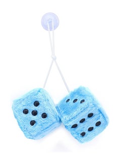 Car Dice  2.36 inch Pair of Fluffy Dice Car Accessories Blue Retro Square Fuzzy Dice For Car Mirror Hanging Accessories Blue - pzsku/ZE7546F9519B384B79511Z/45/_/1734524257/ee1850c9-0e6e-4cc9-9dcb-3fc464a056d2