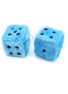 Car Dice  2.36 inch Pair of Fluffy Dice Car Accessories Blue Retro Square Fuzzy Dice For Car Mirror Hanging Accessories Blue - pzsku/ZE7546F9519B384B79511Z/45/_/1734524278/a5bcf313-17ce-4383-8b38-418ee6d0decf