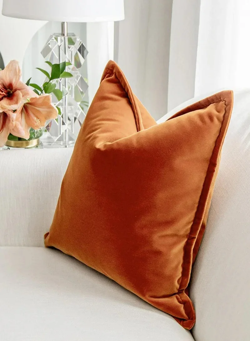 KNOT HOME Cushion Alessandra Tangelo (with filler) Pillow Knot Home Cover Set for Modern Sofa Contemporary Living Room Bedroom and Office Soft Washable