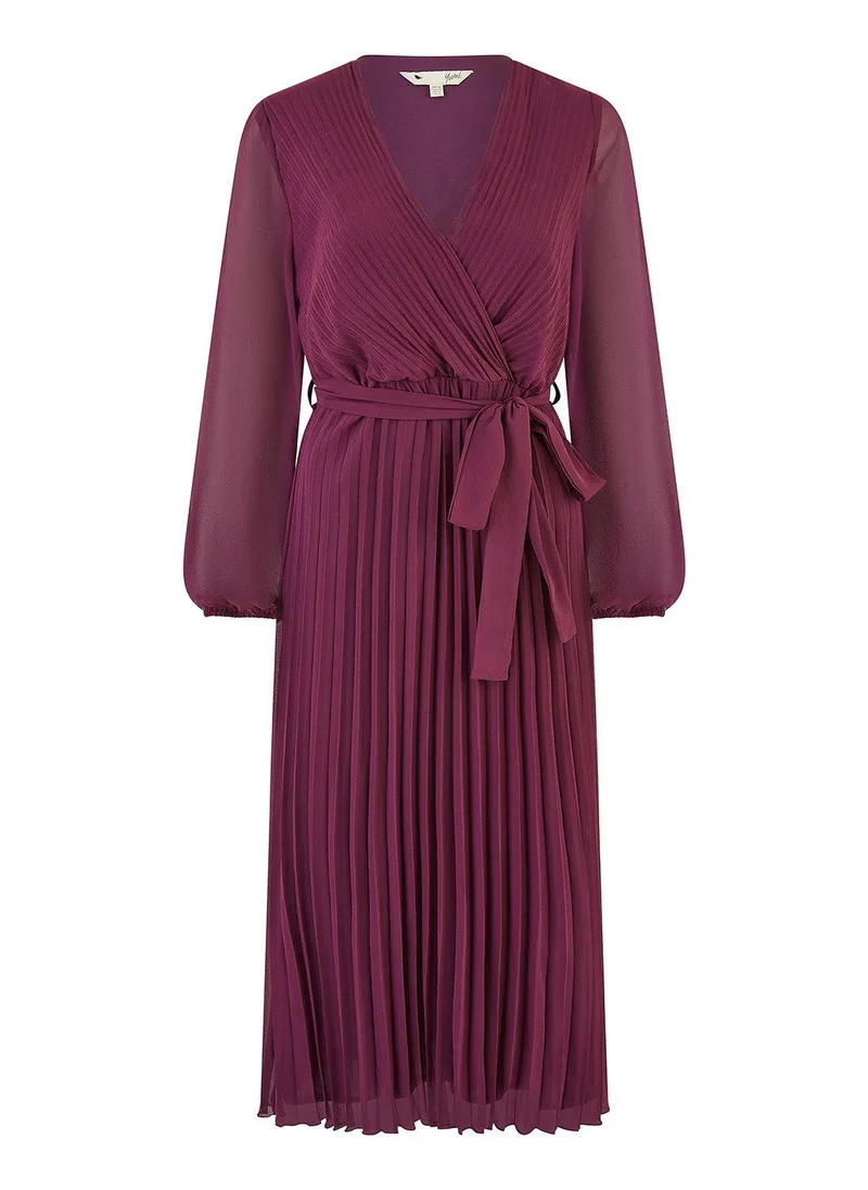 Yumi Pleated Chiffon Dress