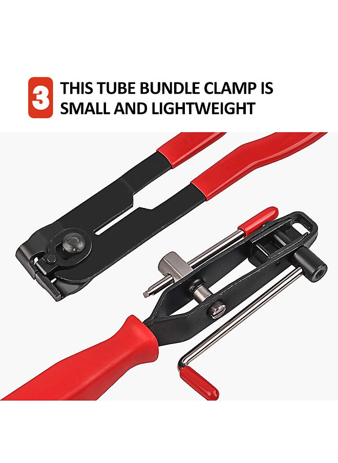 Generic - Boot Cage Clamp + Disassembly Pliers Set CV Joint Boot Clamp Pliers Tube Bundle Clamp Ear Boot Tie Pliers, Car Band Tool Kit, Automotive Hose Axle Pliers Hose Band Cut-off Pliers Car Banding Tool Kit - Image 1