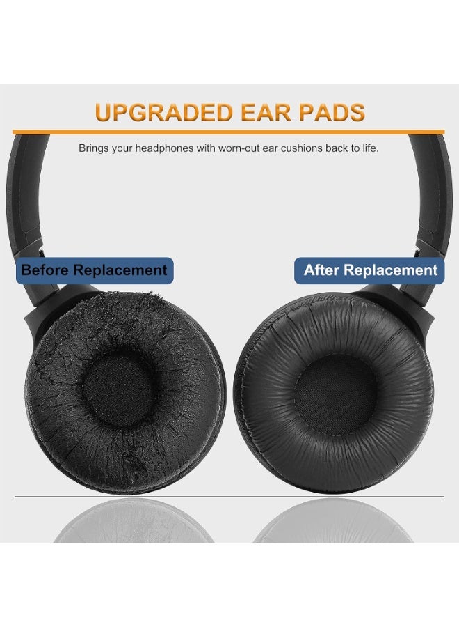 Chabeia Earpad Cushion Compatible with JBL C300SI, T250SI, T450, T460BT, T600, T500BT, 520BT Headphones, Frog Leather & Soft Memory Foam 70mm Ear Pads Cushions (Black) - Image 5