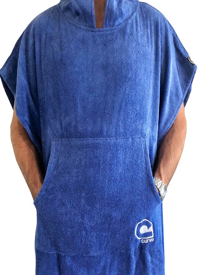 Curve Kids Hooded Towel Swimming Robe Surf Beach Poncho in Microfiber w Adjustable Sleeves (Choose Color) (Black, Teen) - Image 2
