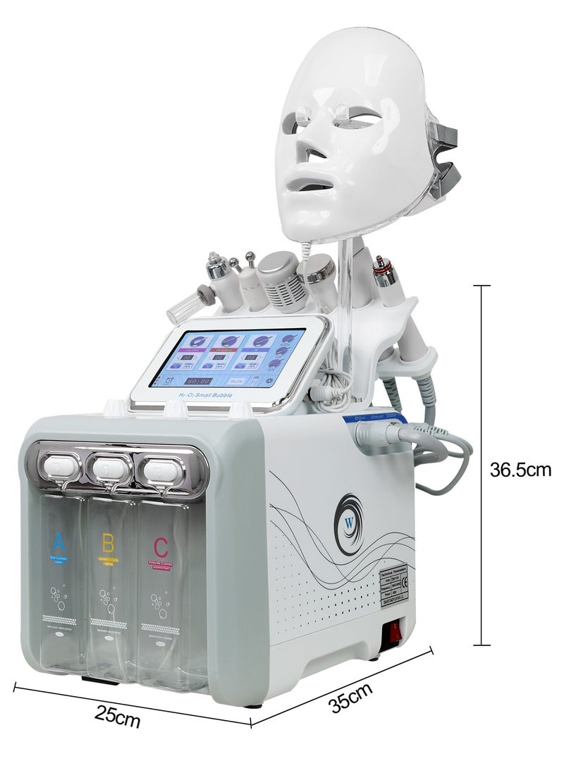 Meishida 7 in 1 Hydrogen-Oxygen Facial Machine with LED Mask Deeping Cleansing Skin Instrument  - Image 2