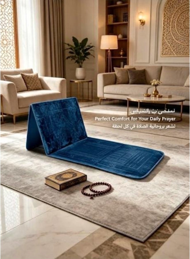 Foldable Padded Prayer Mat with Ultra-Soft Velvet Cushion - Image 1