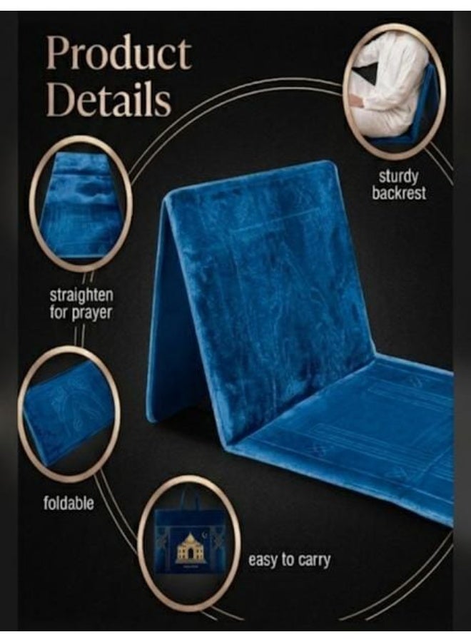 Foldable Padded Prayer Mat with Ultra-Soft Velvet Cushion - Image 3