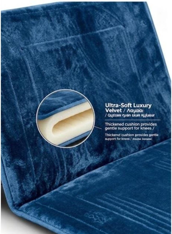 Foldable Padded Prayer Mat with Ultra-Soft Velvet Cushion - Image 2