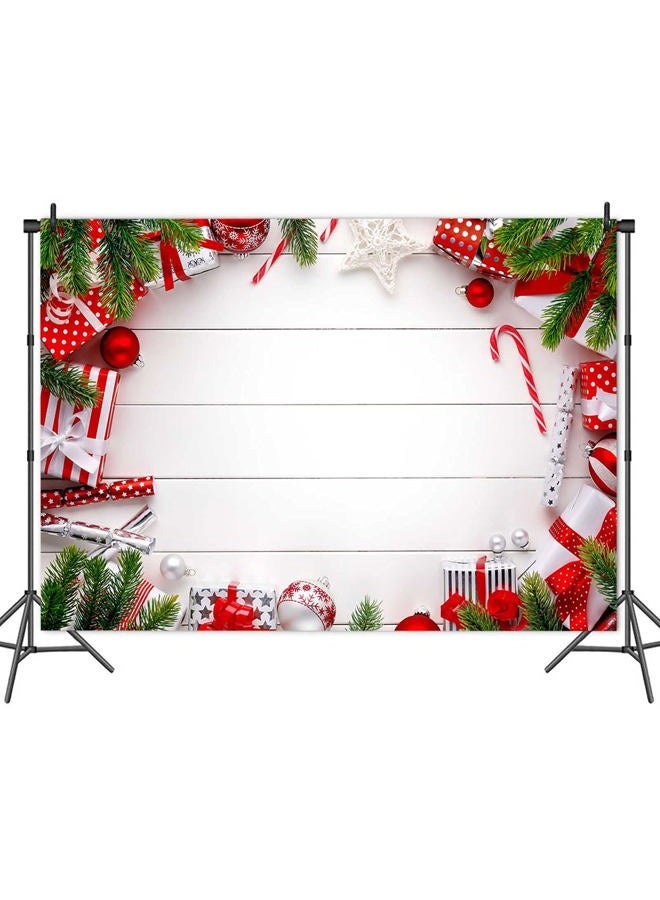 Qian Xmas Holiday Party White Wooden Board Xmas Bells Gift Bokeh Photography Backdrops 7x5ft Vinyl Merry Christmas Photo Backgrounds Children Photo Booths Dessert Cake Table Banner Decor Props - Image 4