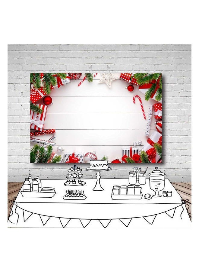 Qian Xmas Holiday Party White Wooden Board Xmas Bells Gift Bokeh Photography Backdrops 7x5ft Vinyl Merry Christmas Photo Backgrounds Children Photo Booths Dessert Cake Table Banner Decor Props - Image 2