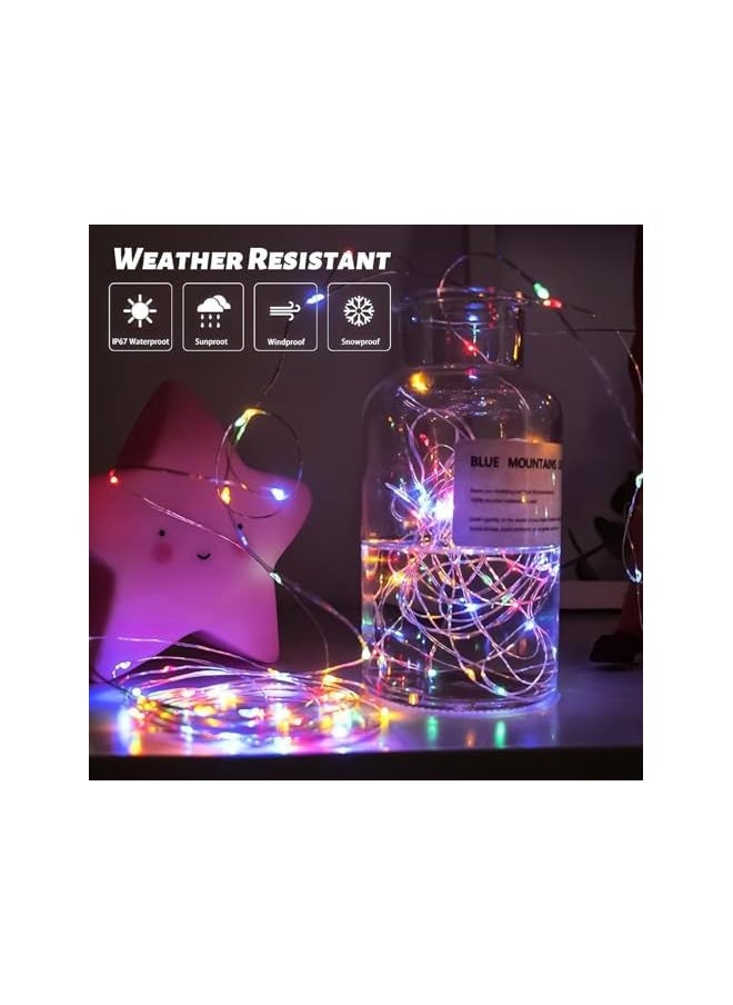 The Bros Fairy String Light Waterproof 10M 100 LED 8 Modes USB Plug in With Remote Control Starry Firefly Copper Wire String Lights for Outdoor Bedroom diwali Christmas Party Decorations multi colour  - Image 4