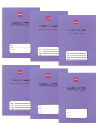 6-Piece Four Line With One Side Plain Notebook A5 Size 200 Pages - pzsku/ZE754C7F30AA4E6B3ADC7Z/45/_/1653120413/36e62c13-0bc1-4d8b-b618-66c3b95f19da